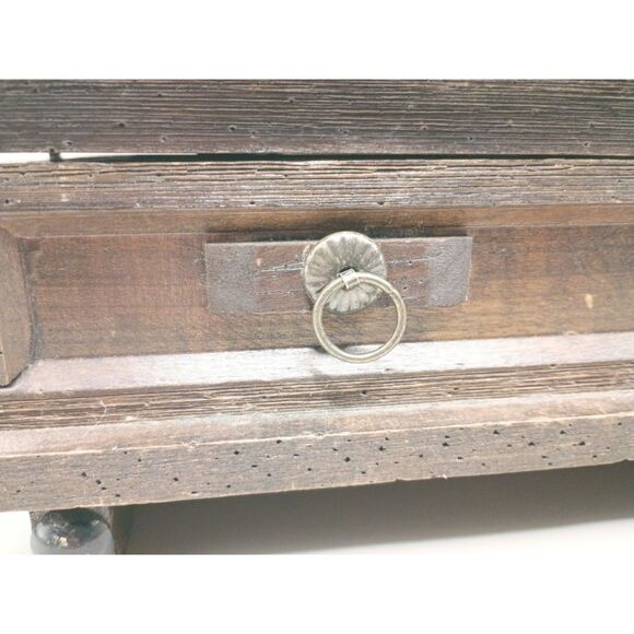 Vintage MCM 1950s Japanese Wood Chest Felt Lined Jewelry WORKING Music Box - Picture 11 of 11